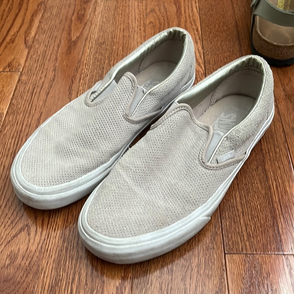 Vans Tan Suede Slip-On Shoes